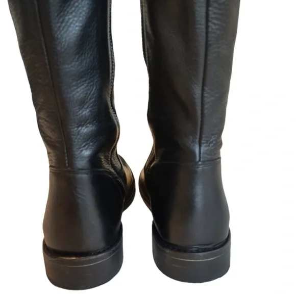 Frye Shirley OTK Leather Knee High Black Riding Boots - Sz 8 - Picture 3 of 16